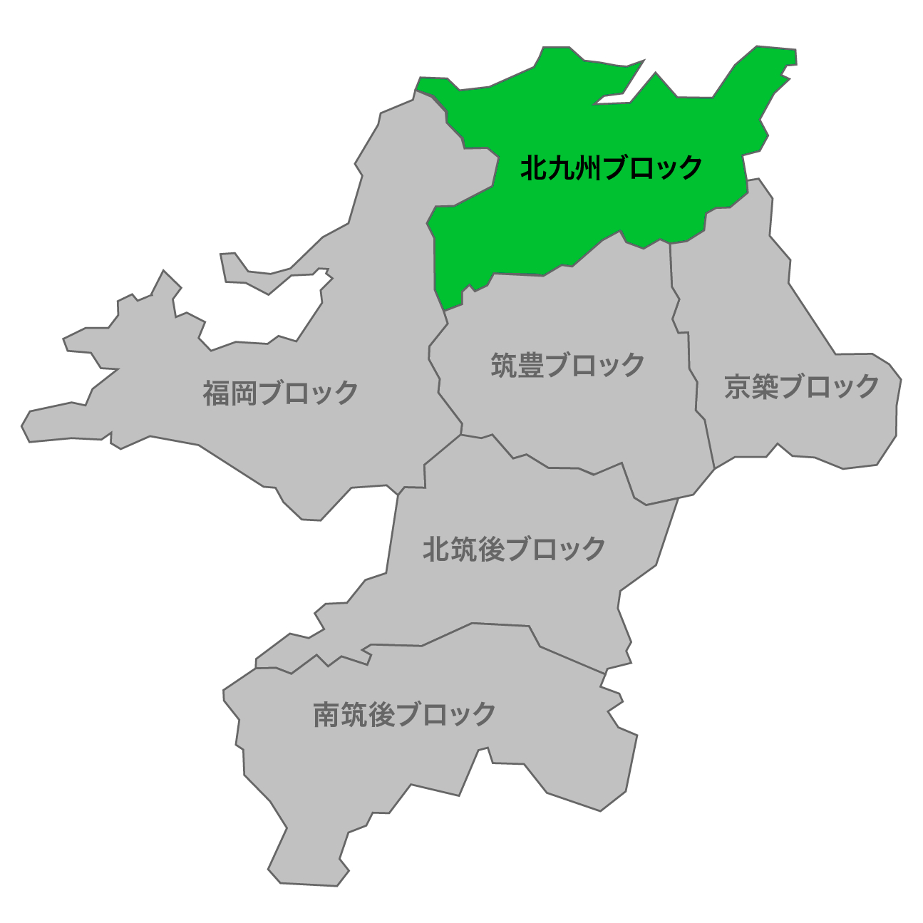 北九州ブロックのマップ